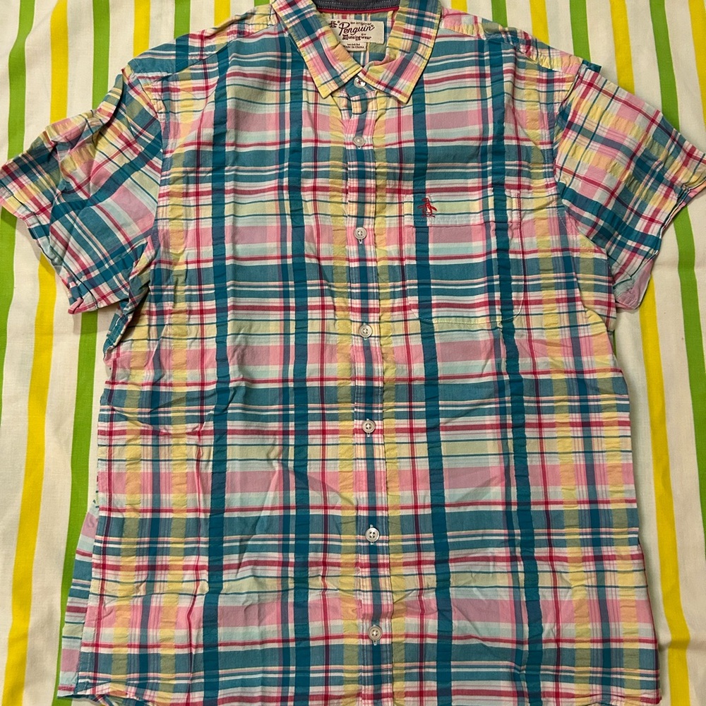 Original Penguin Multicolor Plaid Button-Down Shirt